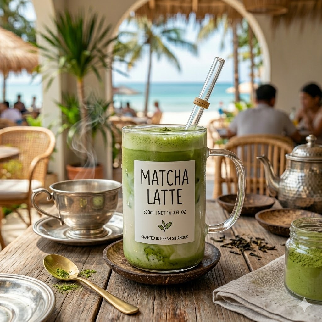 Matcha Latte 500ml dengan rasa matcha lembut